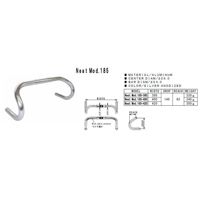 Manillar de carretera Nitto Neat 185