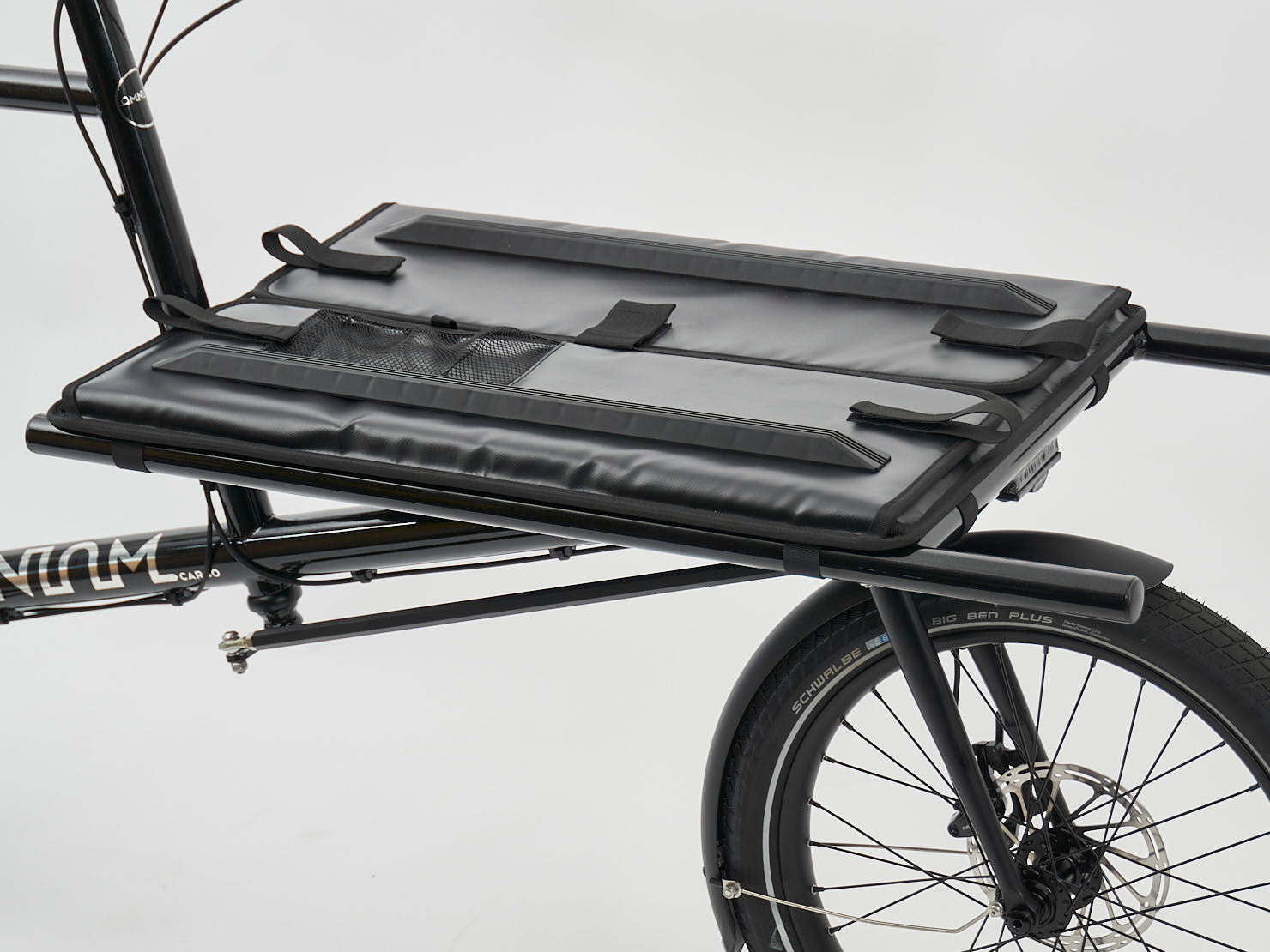 Omnium Foldable Cargo Box open view - collapsible cargo bike crate