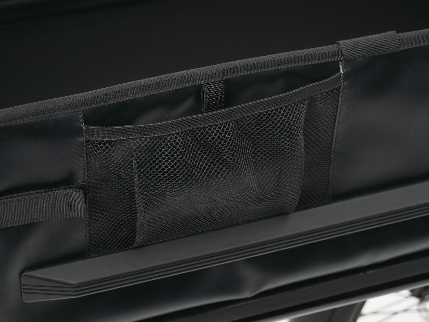 Omnium Foldable Cargo Box - additional view loaded cargo bike