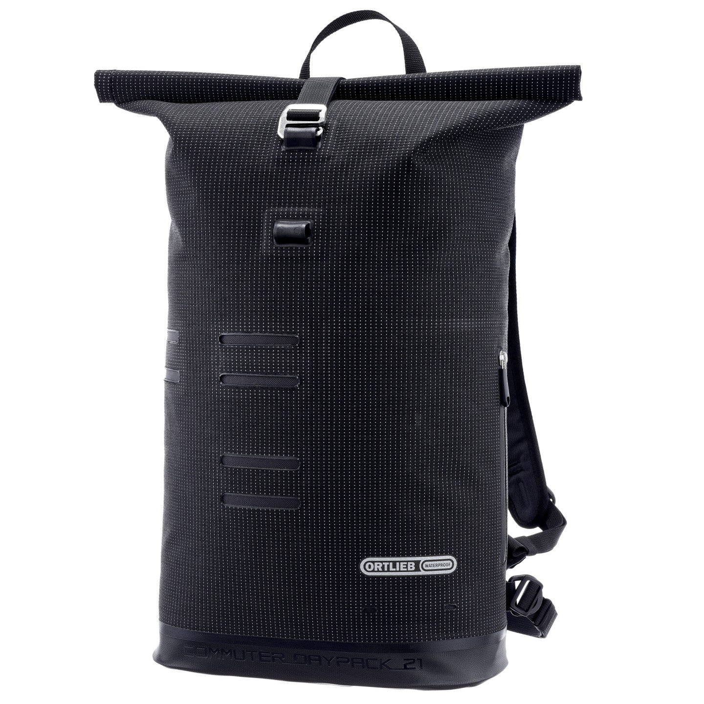 Ortlieb Commuter-Daypack High-Vis 21L black-reflective waterproof backpack