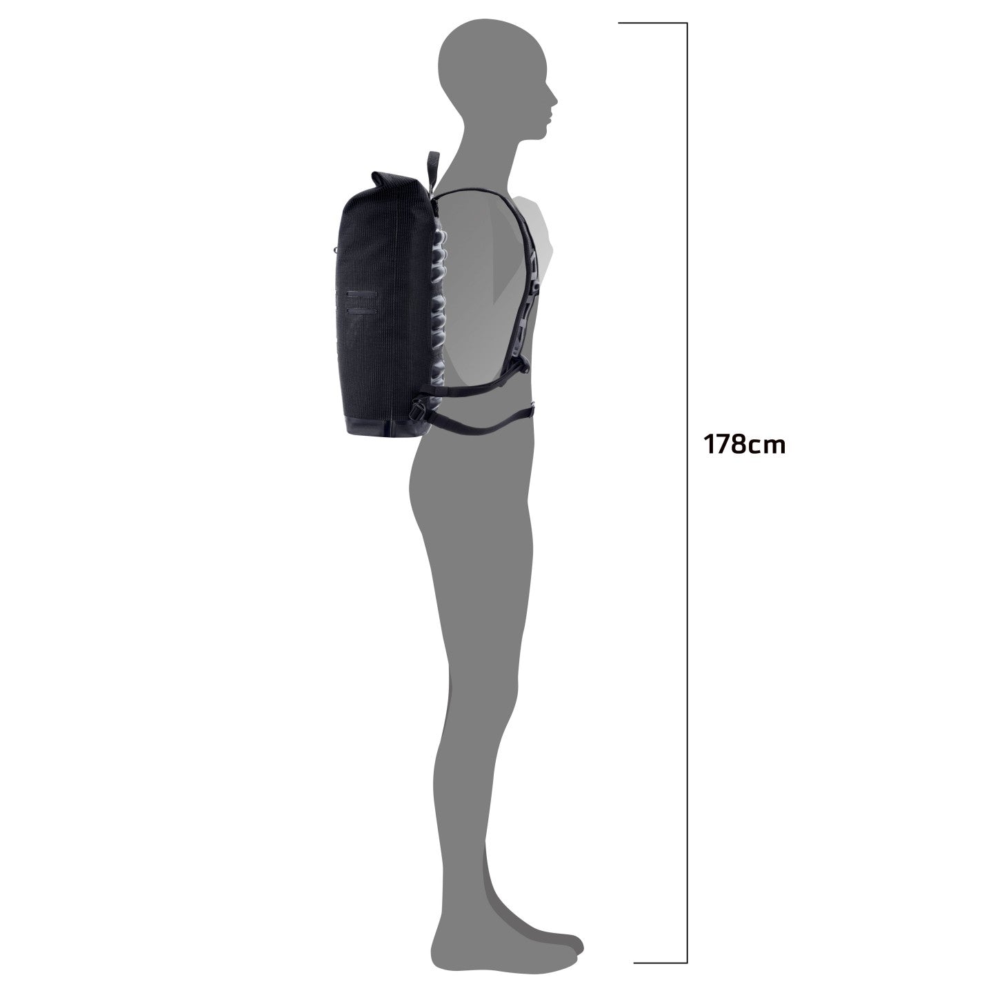 Ortlieb Commuter-Daypack High-Vis 21L black-reflective padded laptop sleeve