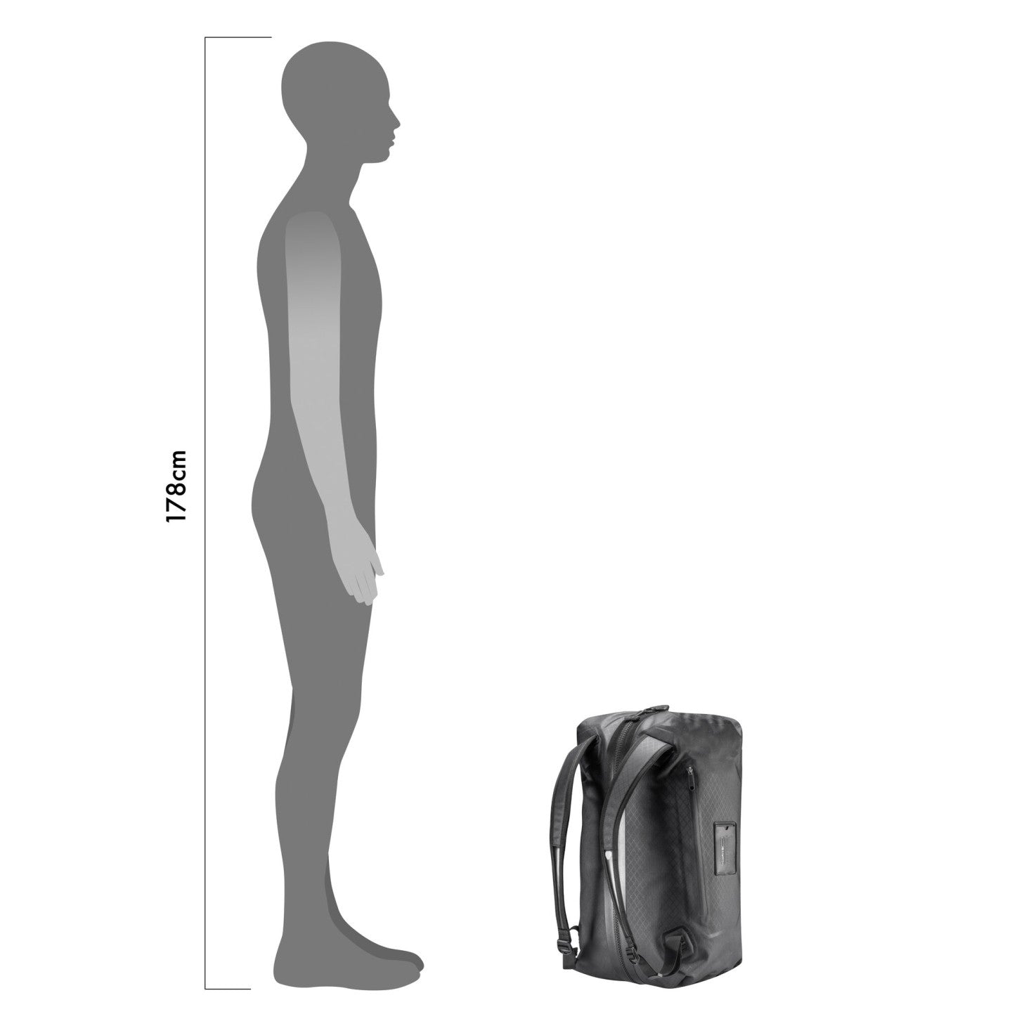 Ortlieb Duffle Metrosphere 40L black-embossed open flat interior