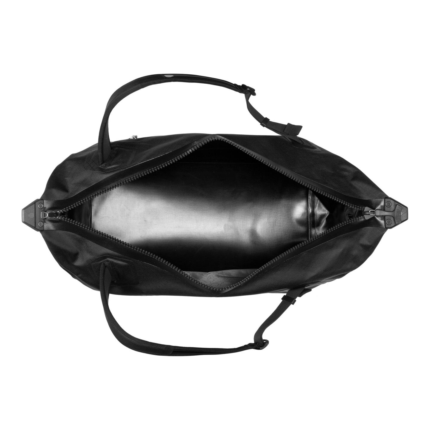 Ortlieb Duffle Metrosphere 40L black-embossed exterior zip pocket
