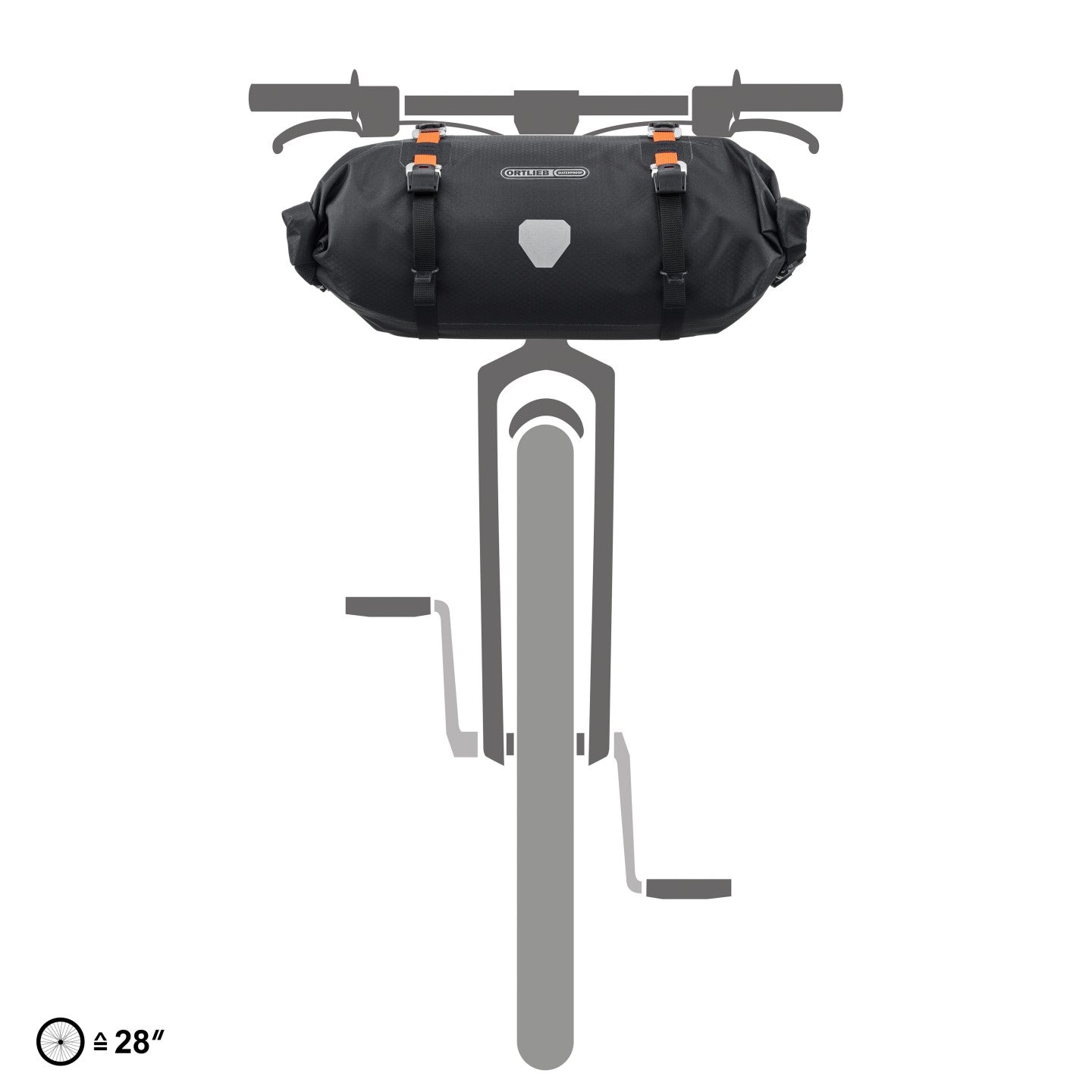 Ortlieb Handlebar-Pack Flex black-matt dual roll-top closure