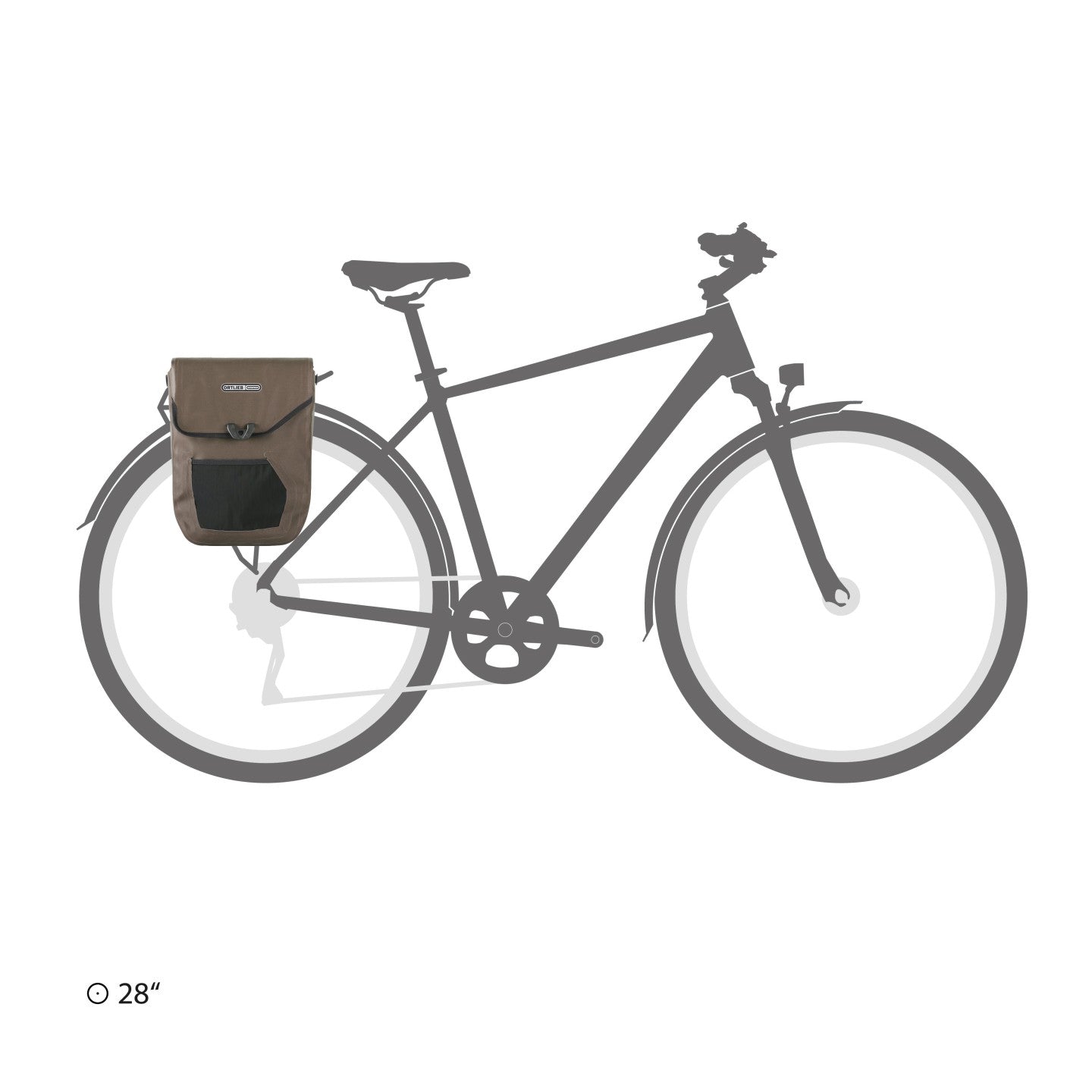 Ortlieb Pedal-Mate 16L dark-sand lifestyle city commute