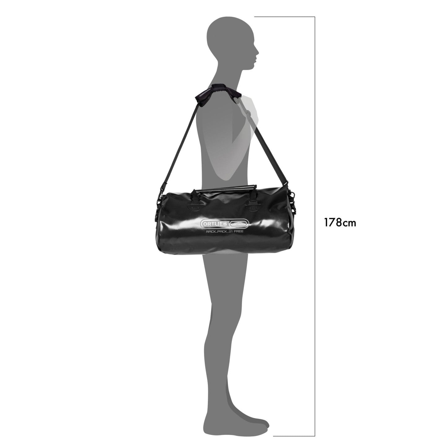 Ortlieb Rack-Pack Free 31L black PVC-free material detail