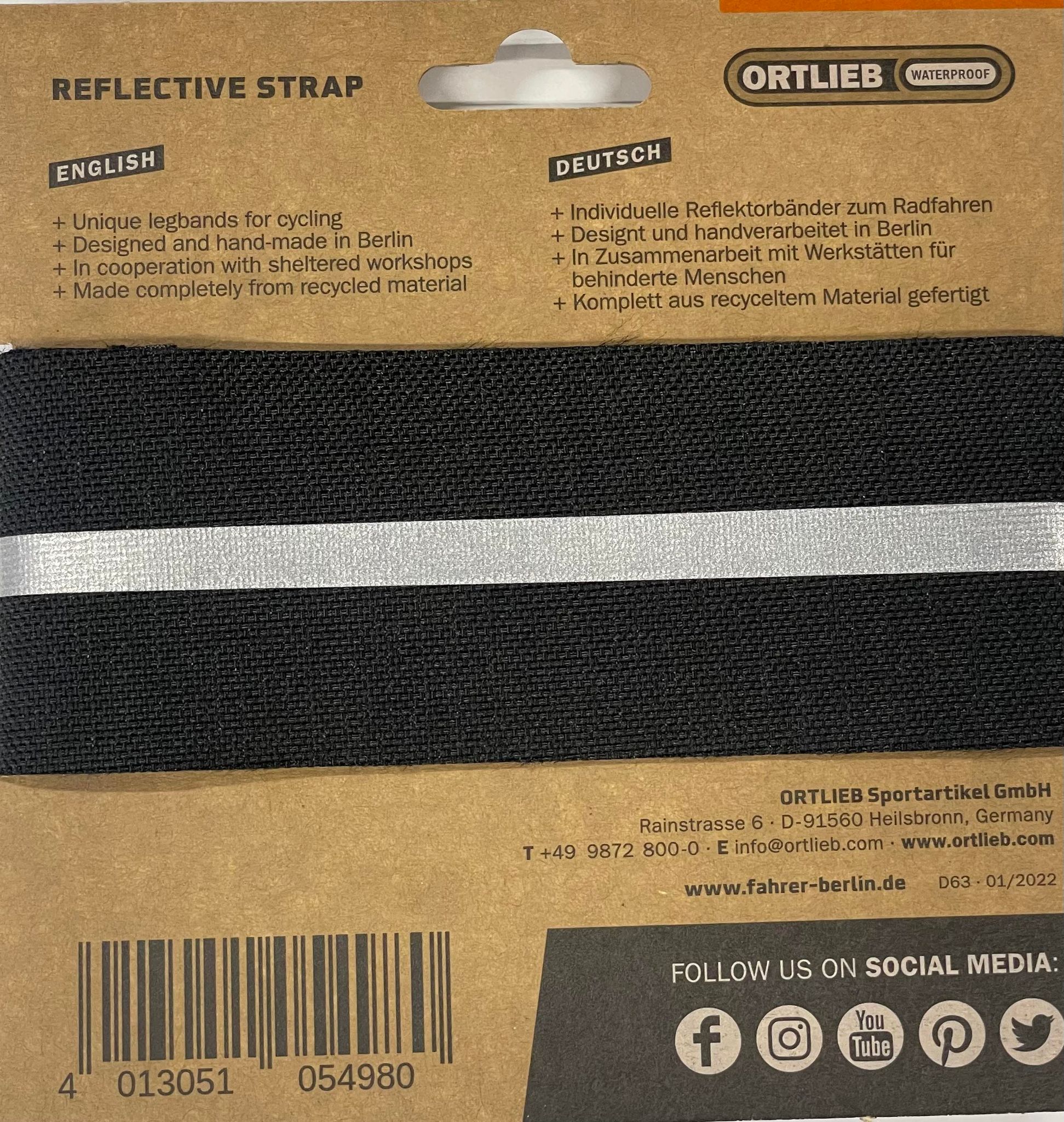 Pince pantalon réfléchissante Ortlieb