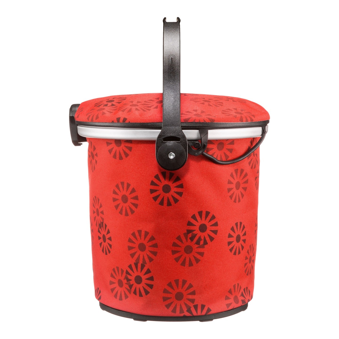 Ortlieb Up-Town Floral 17.5L red on bike lifestyle