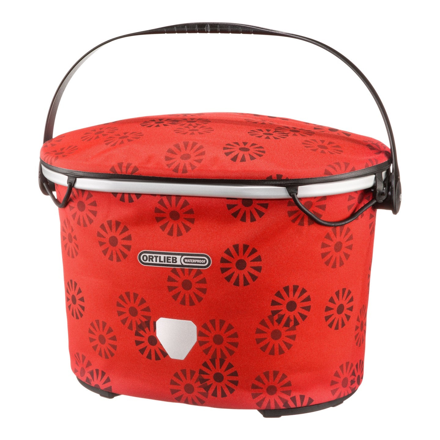 Ortlieb Up-Town Floral 17.5L red floral print detail