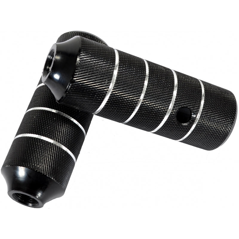 Pair of Aluminum M14 Footrests Black