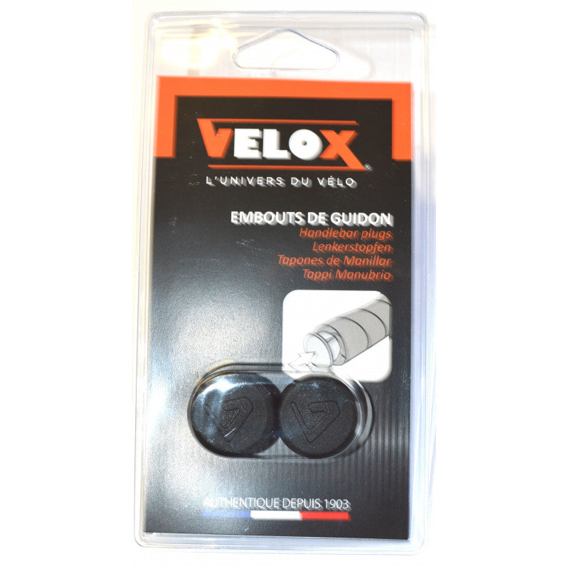 Paar schwarze Velox-Lenkerenden