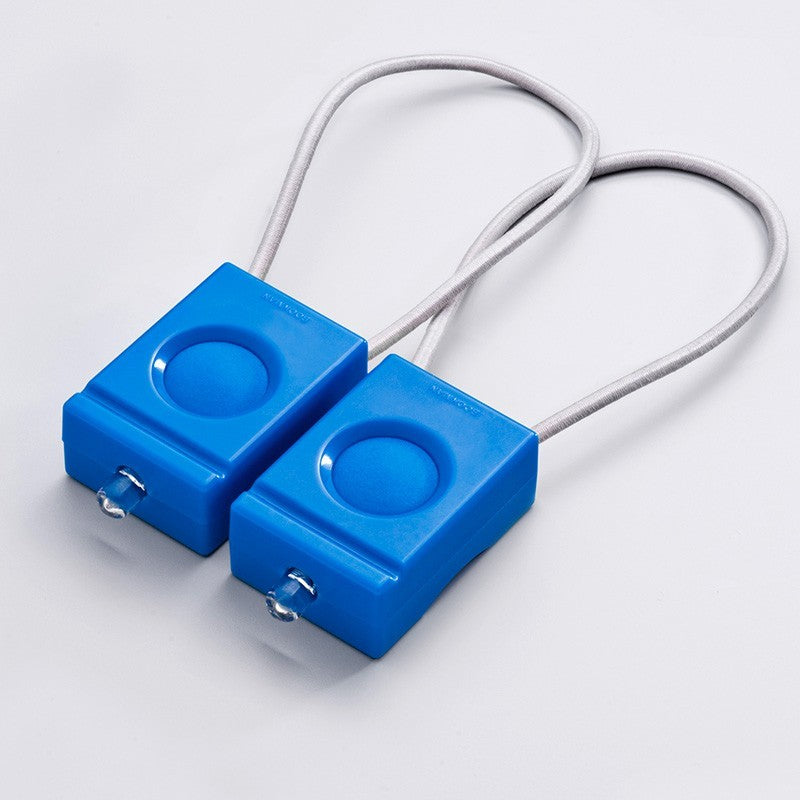 Pair of blue Bookman bicycle lamps