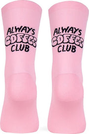 Paar Pacific & Co fietssokken - Coffee club - Roze