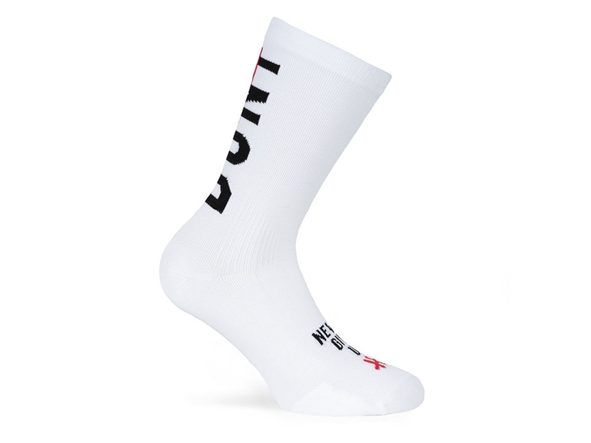 Paire de chaussettes cycliste PACIFIC & CO - Don't Quit - White