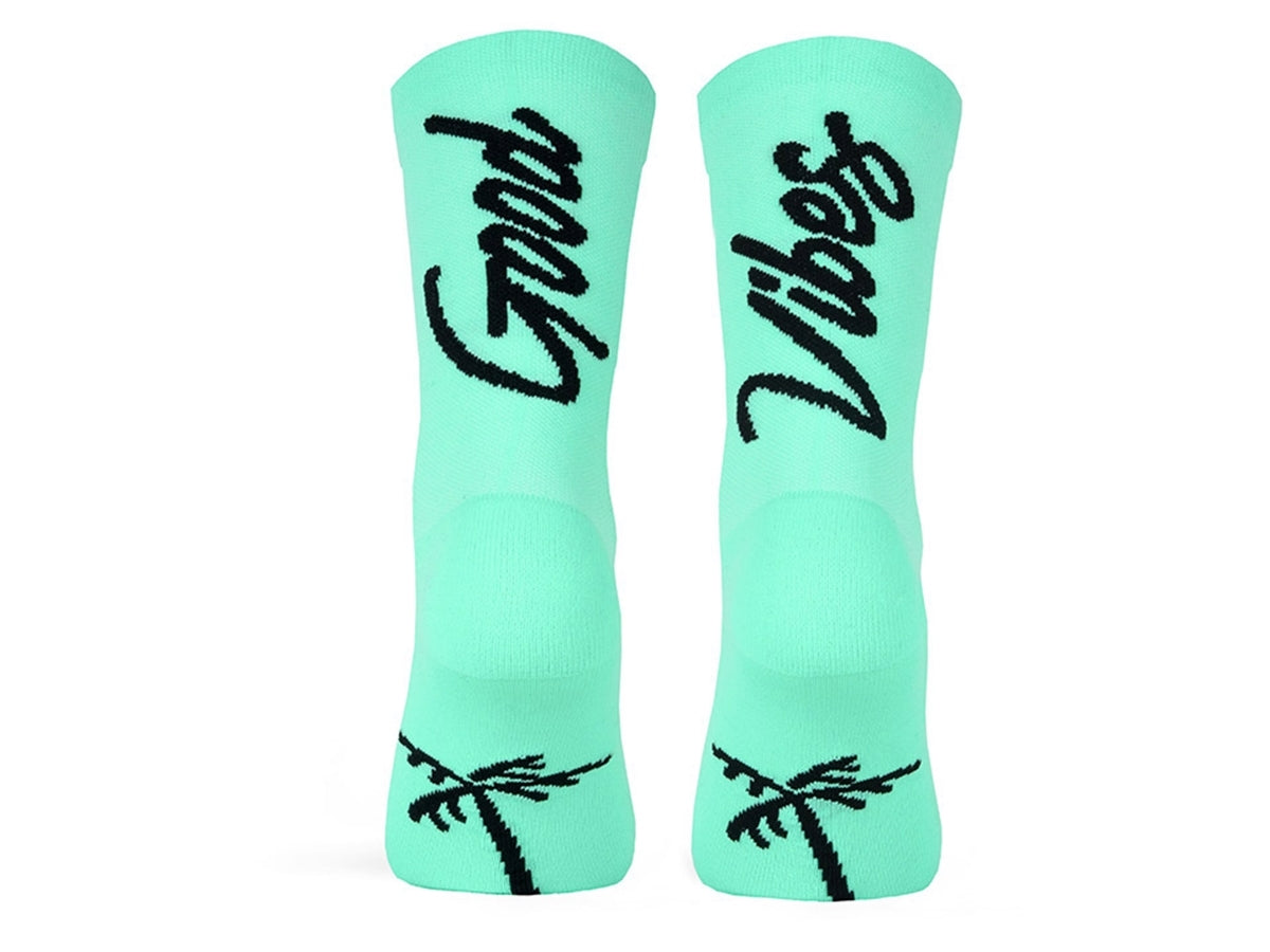 Paar PACIFIC & CO fietssokken - Good Vibes - Mint
