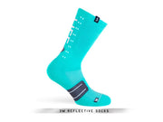 Paar PACIFIC & CO fietssokken - Speed ​​/ Slow Life (Turquoise)