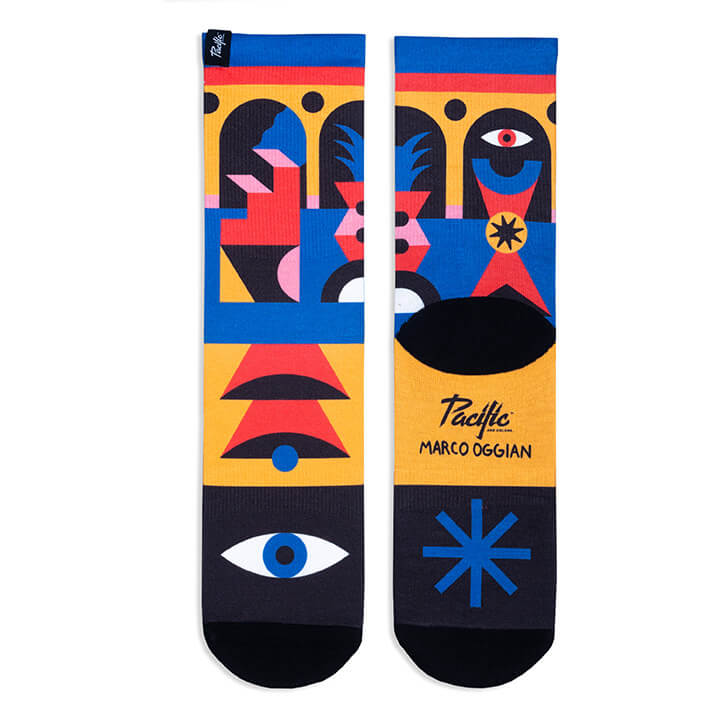 Paio di calzini da ciclismo Pacific & Co. Blinkin Eye