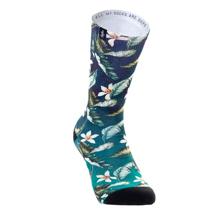Paar Pacific & Co. Blauwe Hawaii fietssokken