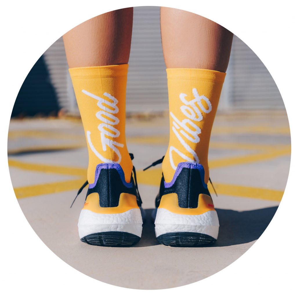 Paar Pacific & Co. Good Vibes fietssokken - Yema