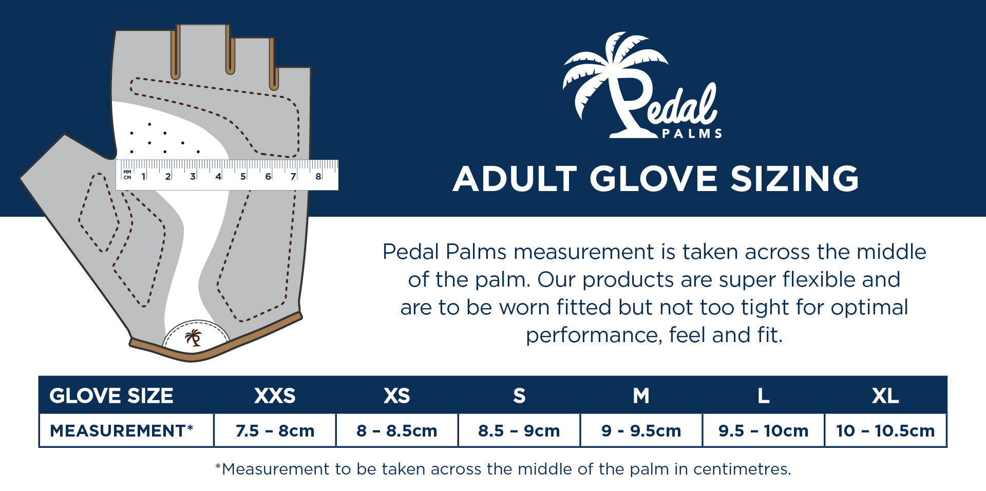 Pedal Palms Radsport-Fäustlinge in Marineblau