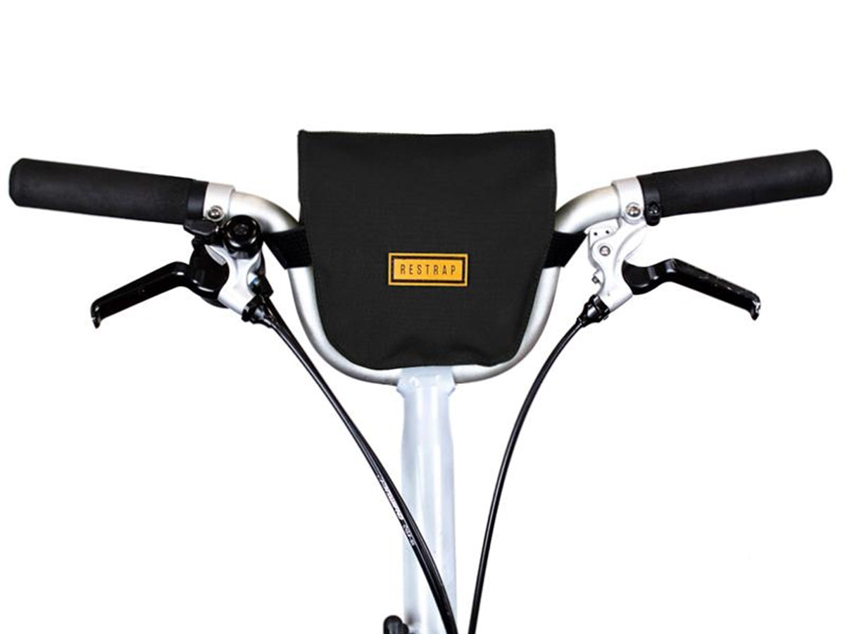 Restrap City Bar Bag Black on Brompton