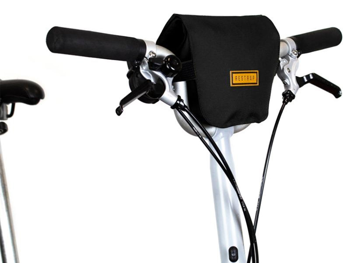 Restrap City Bar Bag Black on Brompton