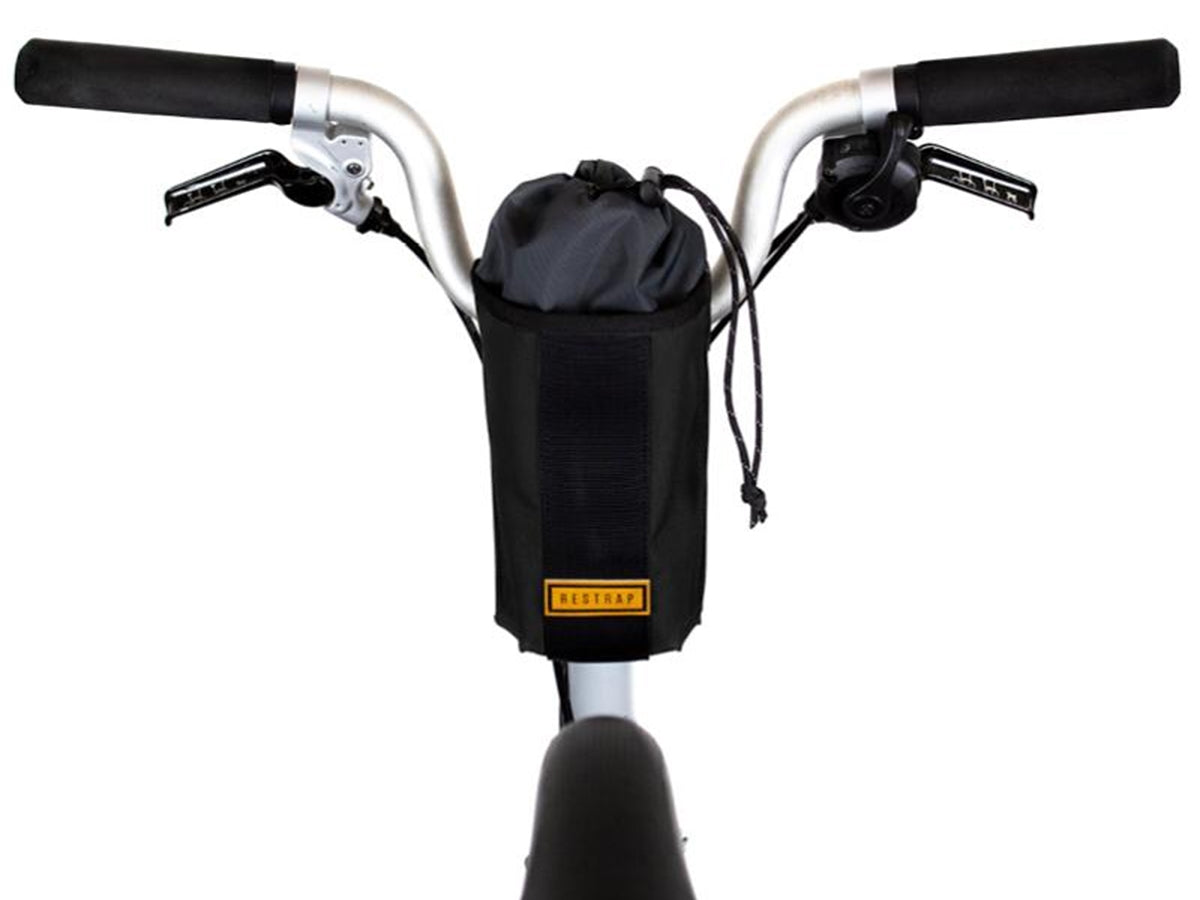 Restrap City Stem Bag Black on folding bike