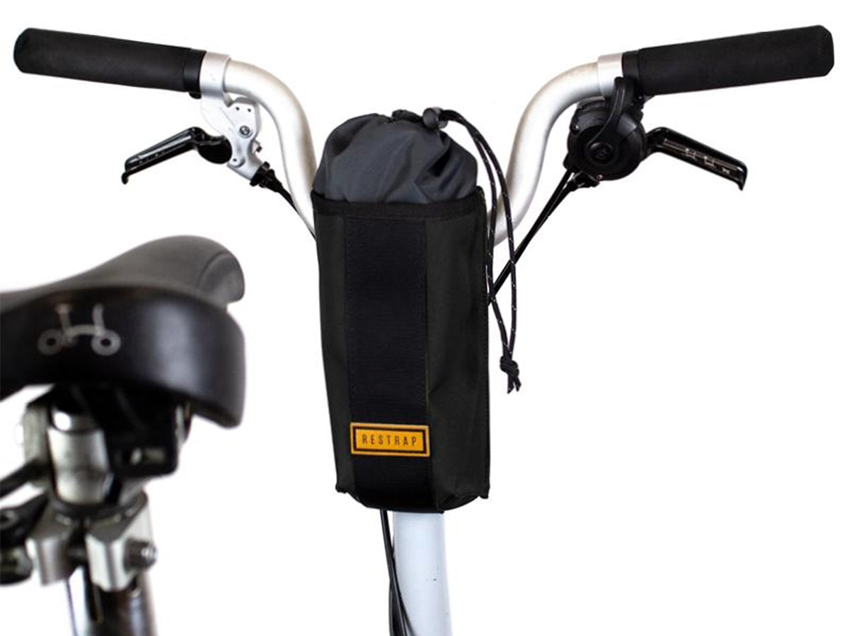 Restrap City Stem Bag Black on folding bike