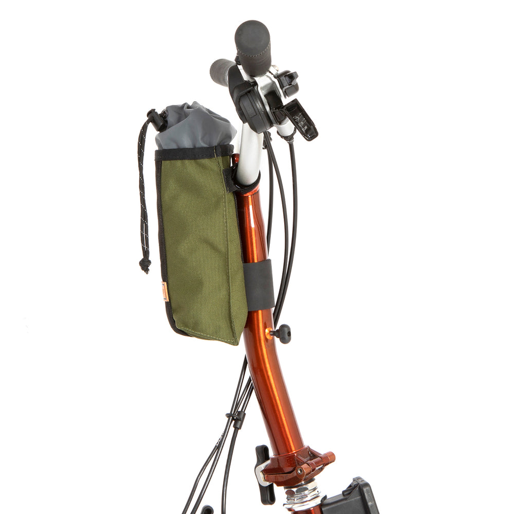 Borsa Restrap City Bike per attacco manubrio per bici pieghevole - oliva
