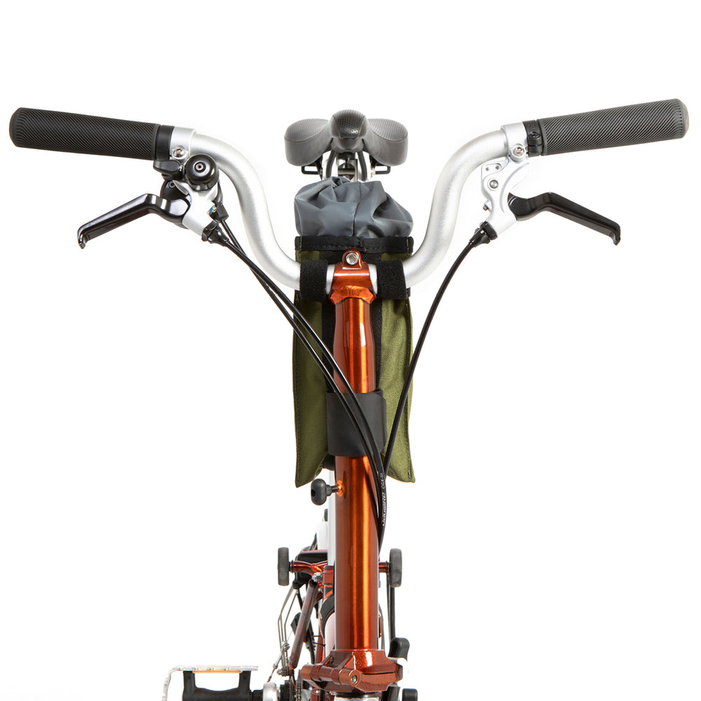 Borsa Restrap City Bike per attacco manubrio per bici pieghevole - oliva