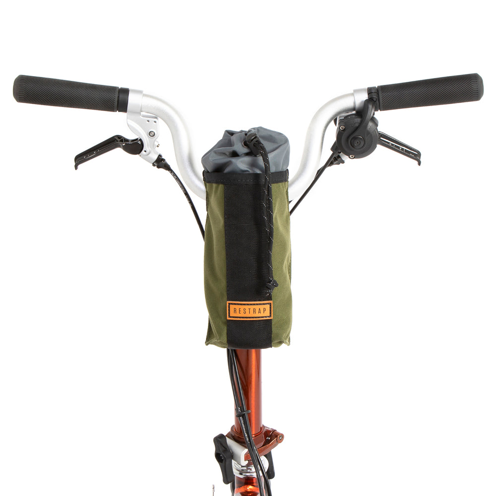 Borsa Restrap City Bike per attacco manubrio per bici pieghevole - oliva