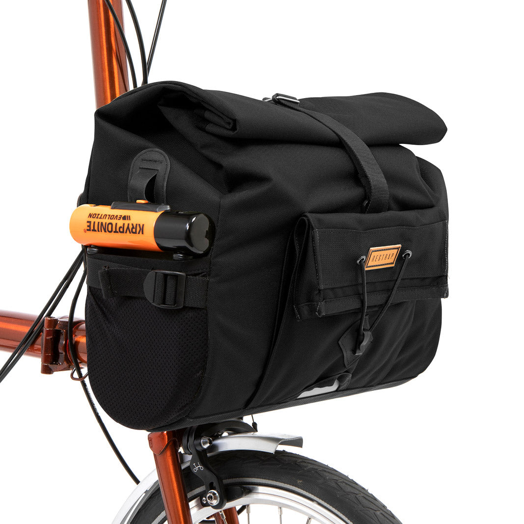 Restrap City Loader Bag Black on Brompton