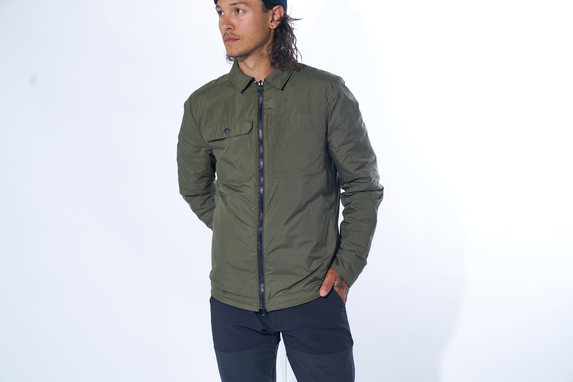 Reversible jacket Chrome Two Way Insulated Shacket