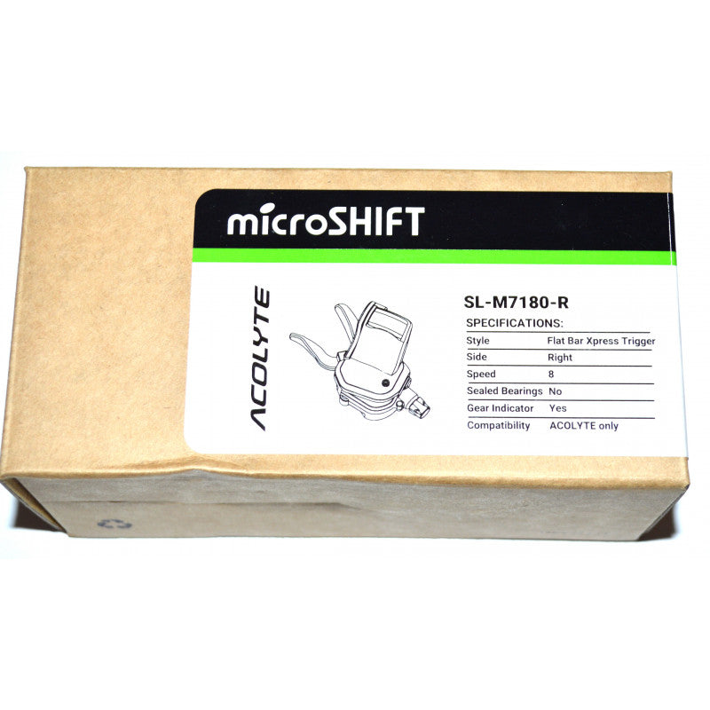 Comando cambio dritto MTB Microshift a 8 velocità Acolyte
