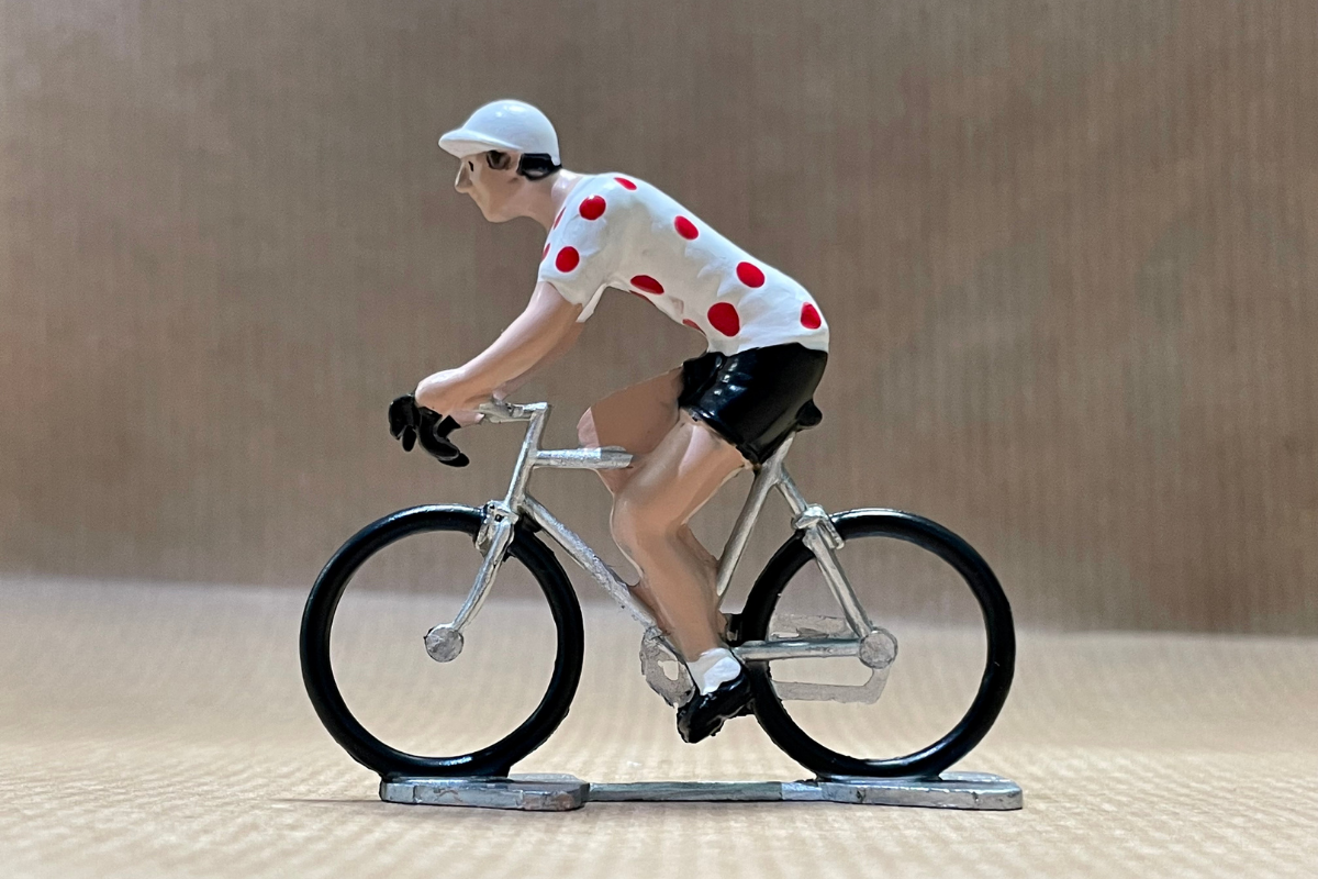 Roger cyclist figurine - Polka dot jersey