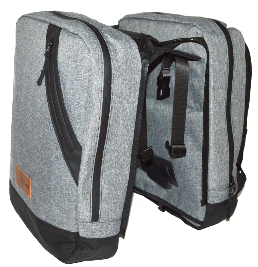 Sacoche arrière double vélo convertible sac à dos EXS 25L