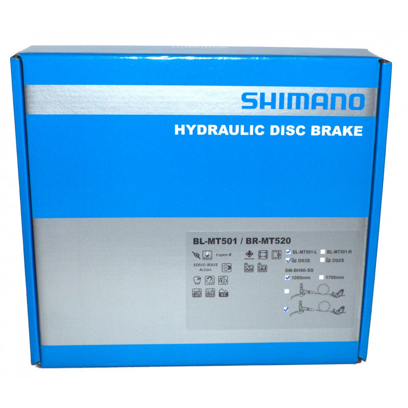 Kit de frenos de disco hidráulicos Shimano Deore BL-MT501 y BR-MT520