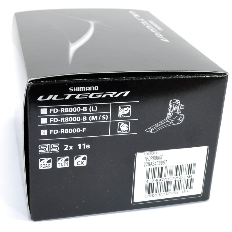 Deragliatore anteriore doppio Shimano Ultegra R8000 a saldare