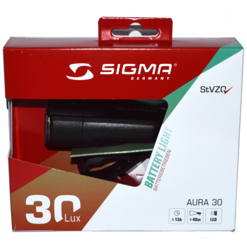 Sigma Aura 30 battery-powered front bicycle light