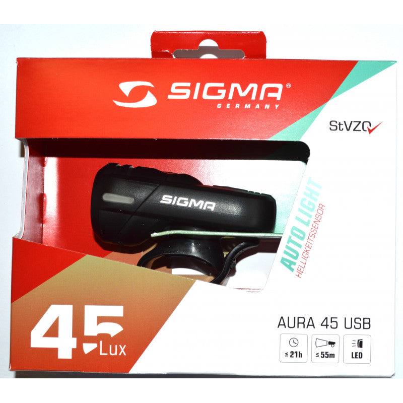Sigma Aura 45 USB-Fahrrad-Frontlicht