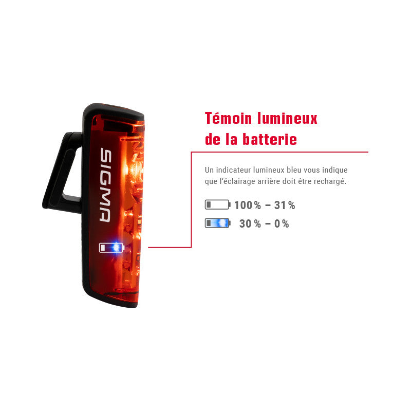 Luz de freno de bicicleta USB Sigma Blaze