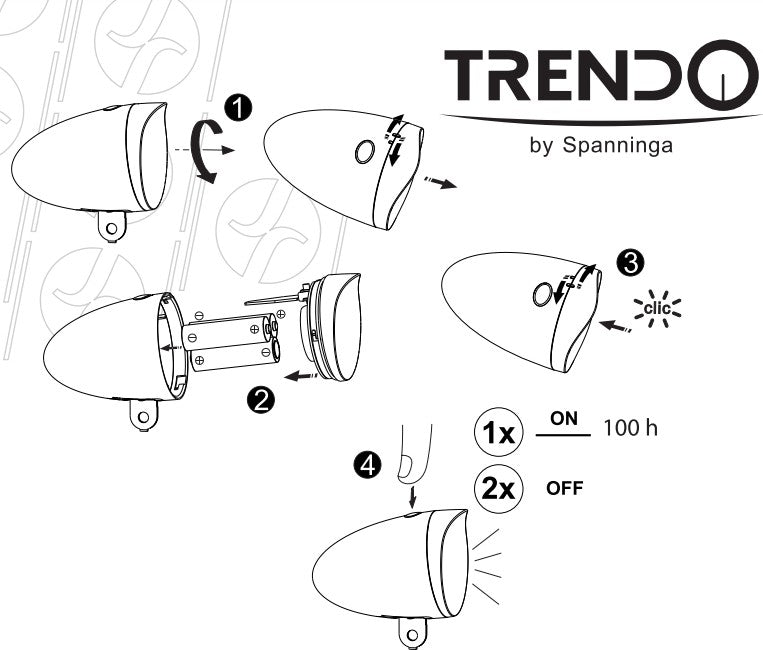 Spanninga Trendo XB battery-powered bicycle front light