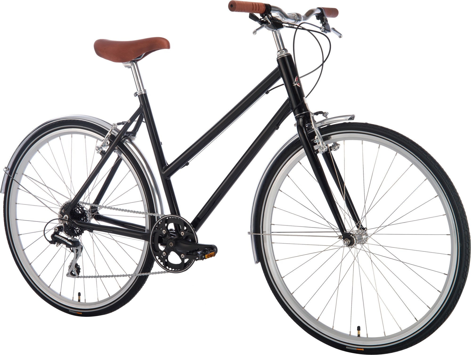 Stalhasten Hybrid-Fahrrad für Damen, Schwarz