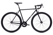 State Bicycle Co. 4130 Matte Black Mirror fixed gear single-speed bike, side view