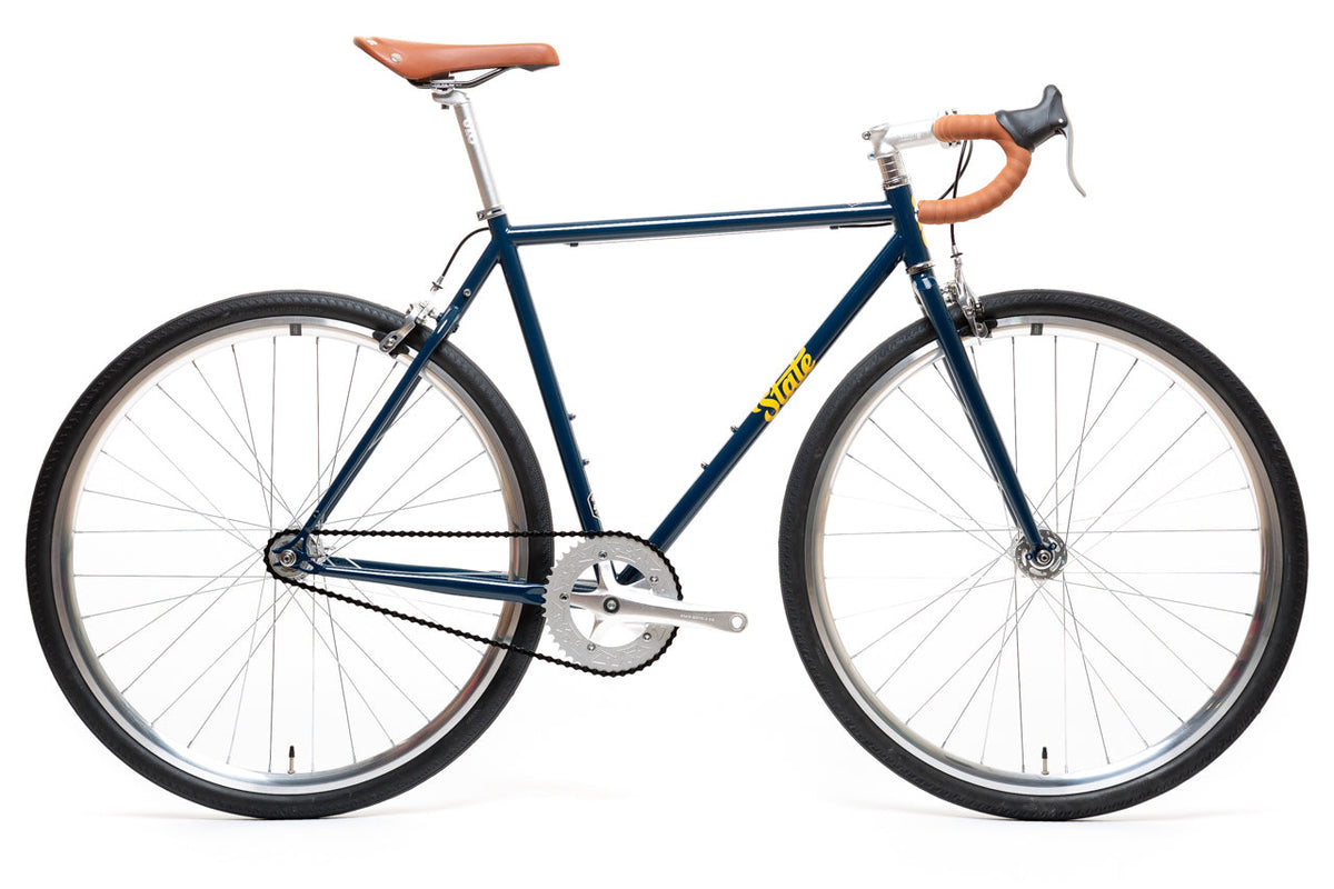 State Bicycle Co. 4130 Navy / Gold with All-Road drop bars