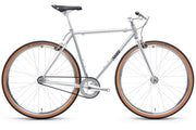 State Bicycle Co. 4130 Satin Silver with wide riser bars