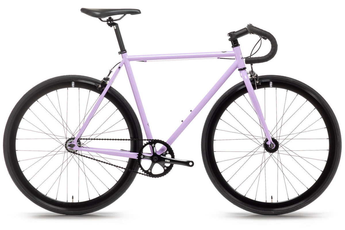 State Bicycle Co. Core-Line Lavender Haze with drop handlebar, side view
