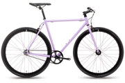 State Bicycle Co. Core-Line Lavender Haze with riser handlebar, side view