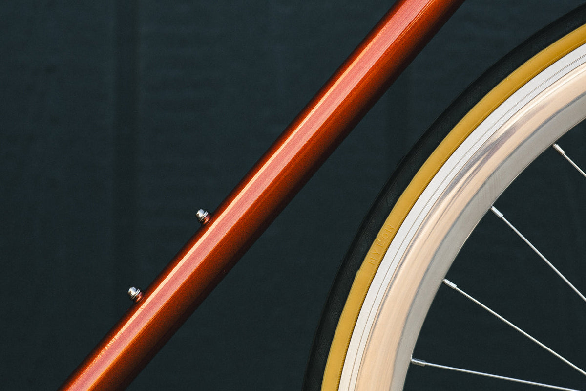 State Bicycle Co. Core-Line Lucky Penny copper tyre and finish detail
