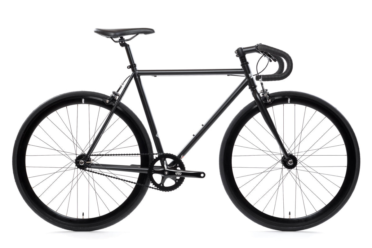 State Bicycle Co. Core-Line Wulf matte black with drop handlebar, side view